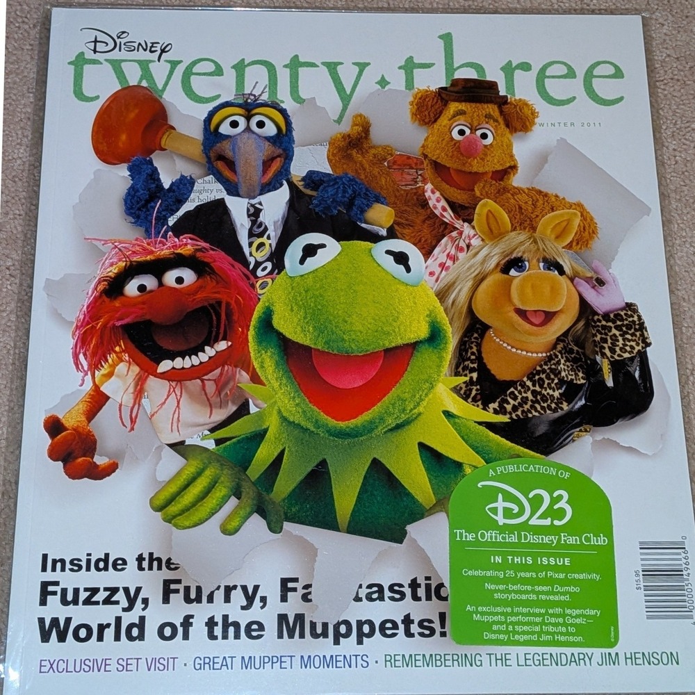 Disney‎ Twenty-Three Magazine Winter 2011 The Muppets Kermit D23 Pixar NIP